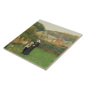 寡婦1895年(キャンバスの油) タイル (側面)