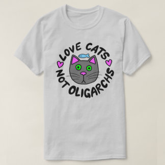 寡頭政治ではなく愛猫 Tシャツ