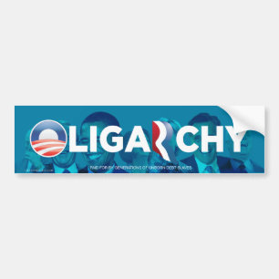 寡頭政治のアンチObamnyのバンパーステッカー バンパーステッカー