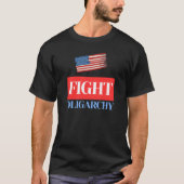 寡頭政治の戦い – ヴィンテージアメリカ国旗 Tシャツ (正面)