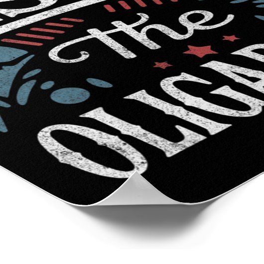 寡頭政治アンチトランプに抵抗する ポスター (角)