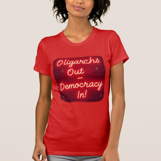 寡頭追放 – 民主主義 Tシャツ (正面)
