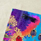 寧波カラフル礁マリンライフ ビーチタオル (インサイチュ)