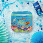 寧波鮮やかサンゴ礁インスパイア ペーパープレート (パーティー)