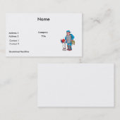 審判と口論している野球少年 名刺 (正面/裏面)