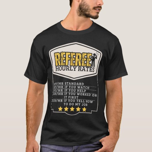 審判の時給が面白い審判 Tシャツ (正面)
