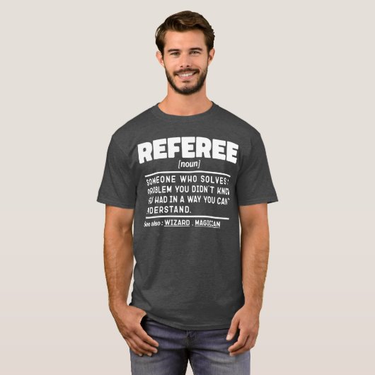 審判サッカー審判を行う名詞おもしろい Tシャツ (正面フル)