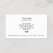 審判ホイッスルコーチビジネスカード 名刺 (裏面)