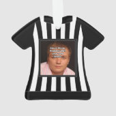 審判員のパーソナライズな黒い袖のユニフォーム オーナメント (裏面)