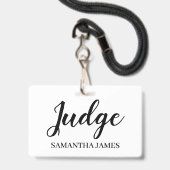 審判員名札 バッジ (正面（ネックストラップ付）)