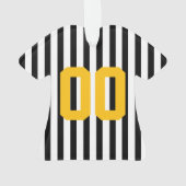 審判員名 スポーツチーム カラー ストライプ オーナメント (裏面)