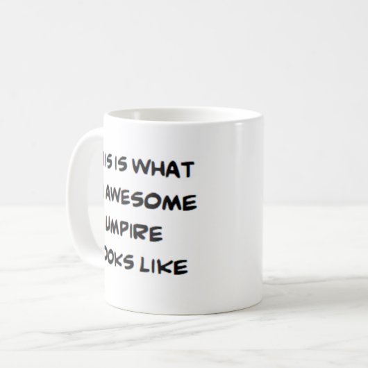 審判員素晴らし コーヒーマグカップ (正面左)