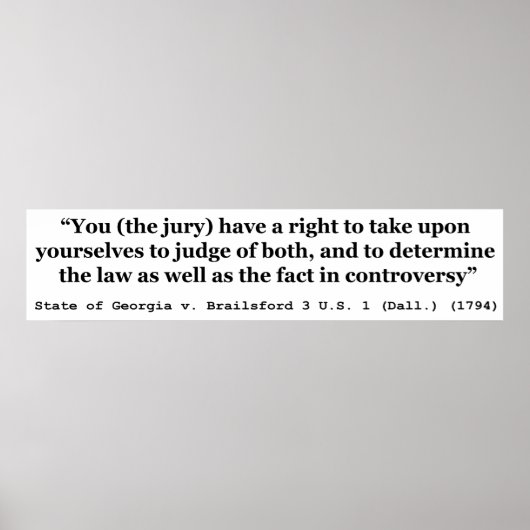 審査員無効州ジョージア対ブレイスフォード ポスター (正面)