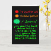 審査官は言った – 運転テストに合格した カード (黄色い花)