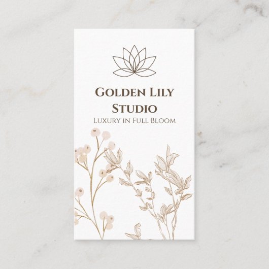 審美植物黄金フローラソフトベージュクリーン 名刺 (正面)