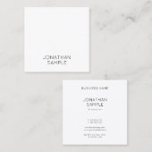 審美的でシンプルな正方形のデザインの贅沢でモダンな平野 スクエア名刺 (正面/裏面)