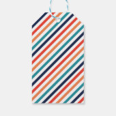 審美的なクリスマスレトロストライプのカラフル行 ギフトタグ (裏面)