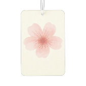 審美的なピンクの花 カーエアーフレッシュナー (裏面)