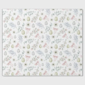 審美的なホワイトイースター ラッピングペーパー (フラット)