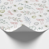 審美的なホワイトイースター ラッピングペーパー (角)