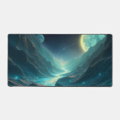 審美的なムーンデスクマット – 大きなネオプレンマウスパッド デスクマット (正面)