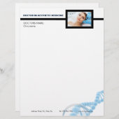 審美的な医者による目のまわりのBotoxの注入 レターヘッド (正面/裏面)