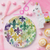 審美的な水の色マルディグラ ペーパープレート (パーティー)