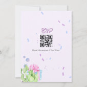 審美的な水の色絵を描誕生日マーメイドインブ 招待状 (裏面)