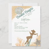 審美的な沿岸女性のカーボーイバチェロレッテ週末 招待状 (正面)