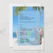 審美的な沿岸女性のカーボーイバチェロレッテ週末 招待状 (裏面)