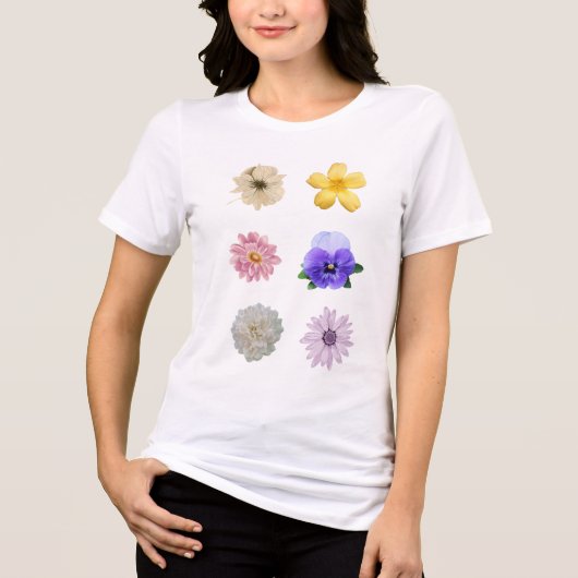 審美的な花Tシャツ トライブレンドTシャツ (正面)