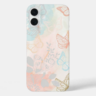 審美的な蝶 iPhone 16 PLUSケース