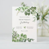 審美的な離れ緑の植物エレガント 招待状 (スタンド正面)