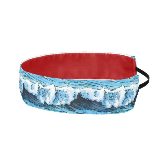 審美的な青い波ノンヘッドバスリップまたは滑ることンド アスレチックヘッドバンド (右)