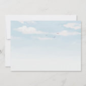 審美的な青空の花の春誕生日 招待状 (裏面)