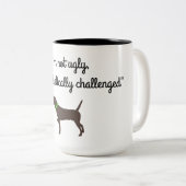 "審美的に挑戦された" Pudelpointerのコーヒー・マグ ツートーンマグカップ (正面右)