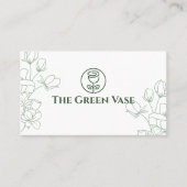 審美的に新鮮なモダン自然スタイリッシュグリーンクリーン 名刺 (正面)