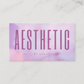 審美的エステティシャン紫色ホログラフィック 名刺 (正面)