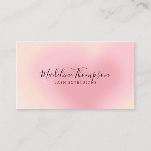 審美的エレガントピグラデーションンクハート 名刺 (正面)