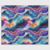 審美的カラフルレインボーゲートモダングリッター ラッピングペーパー (フラット)