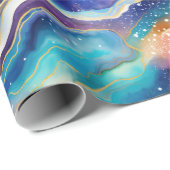 審美的カラフルレインボーゲートモダングリッター ラッピングペーパー (ロールコーナー)