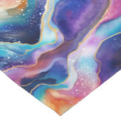 審美的カラフルレインボー瑪瑙グリッターテクスチャ ショートテーブルランナー (コーナー)