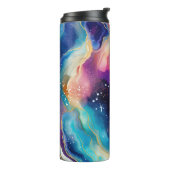 審美的カラフルレインボー瑪瑙グリッターテクスチャ タンブラー (回転左)