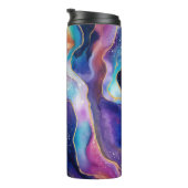 審美的カラフルレインボー瑪瑙グリッターテクスチャ タンブラー (回転右)