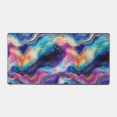 審美的カラフルレインボー瑪瑙グリッターテクスチャ デスクマット (正面)