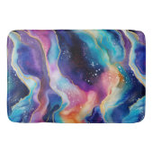 審美的カラフルレインボー瑪瑙グリッターテクスチャ バスマット (正面)