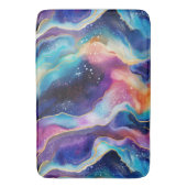 審美的カラフルレインボー瑪瑙グリッターテクスチャ バスマット (正面縦)