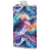 審美的カラフルレインボー瑪瑙グリッターテクスチャ フラスク (左)