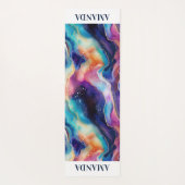 審美的カラフルレインボー瑪瑙グリッターテクスチャ ヨガマット (裏面)