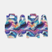 審美的カラフルレインボー瑪瑙グリッターモノグラム フェイバーボックス (折り畳みなし)